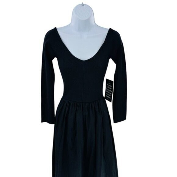 Tuckernuck | NEW Black Clea Off-the-shoulder Stretch-knit Maxi Dress Size XS - Picture 5 of 10
